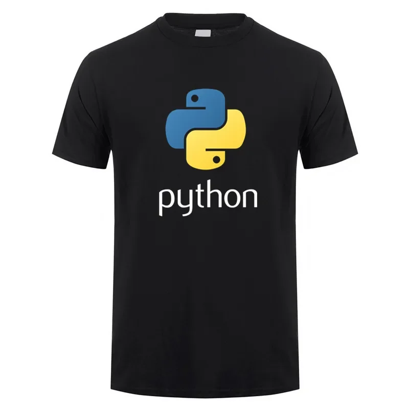 T-shirt Python pour homme 2026 avec motif de langage de programmation informatique, T-shirts d'été à manches courtes pour programmeurs