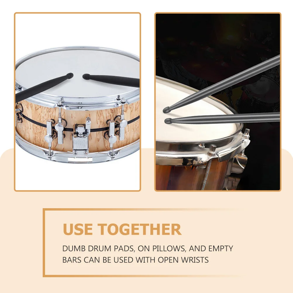 1 par 5a baquetas de tambor de fibra de carbono durável suave sem rebarbas para jazz banda palco desempenho instrumento de percussão vara música