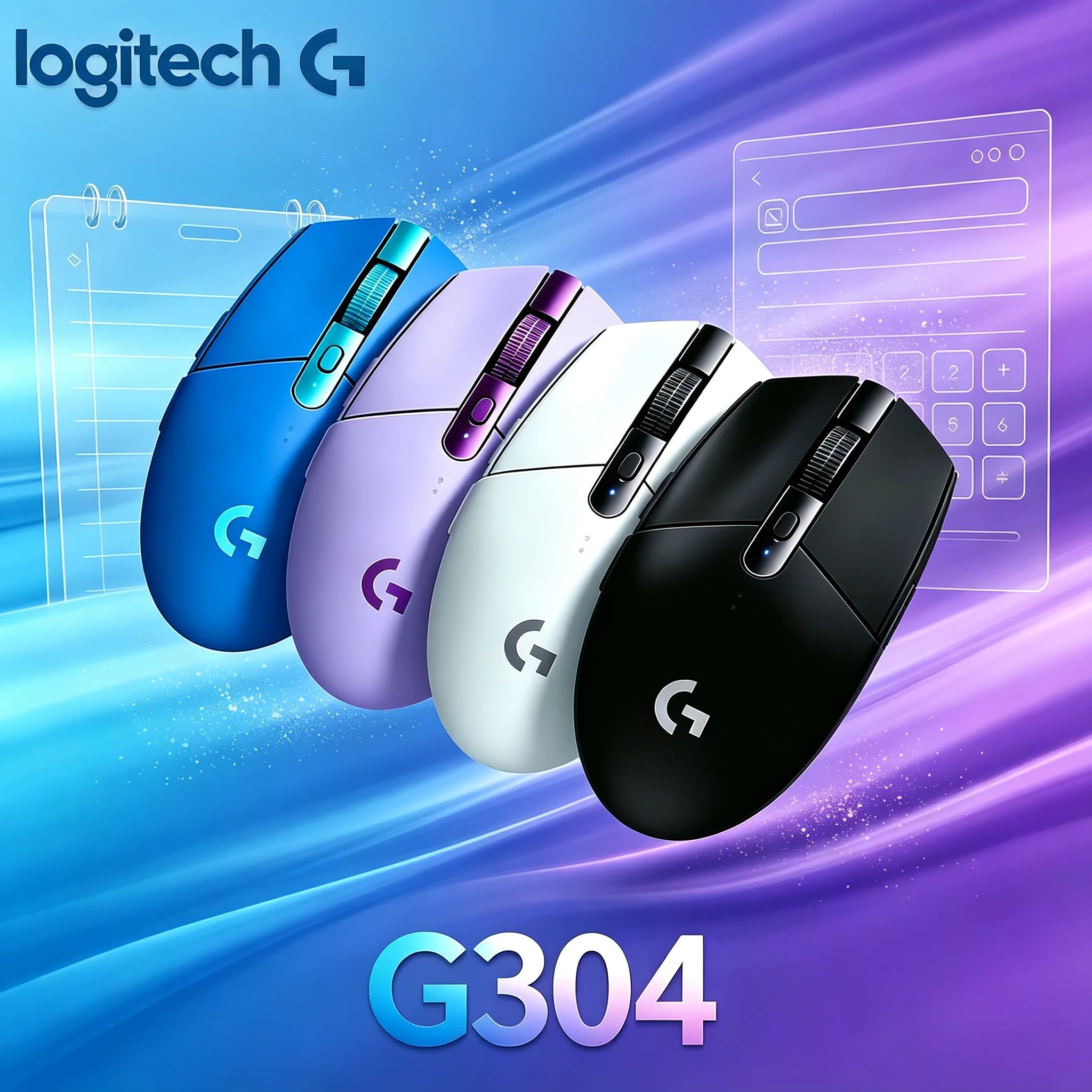Logitech G304 Wireless Mice Fast Response Speed Ergonomic Housing for Office Daily Administration Work and Competitive E‑sports