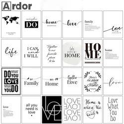 Scandinavian Style Love Poster Black White Life Quote Canvas Painting Wall Pictures For Living Room Nordic Decoration Home Decor