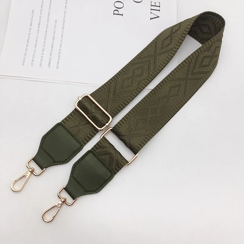 IGNICASE New Rhombus Wide Shoulder Strap Adjustable Solid Color Versatile Webbing Accessories Women's Bag Replacement Belt