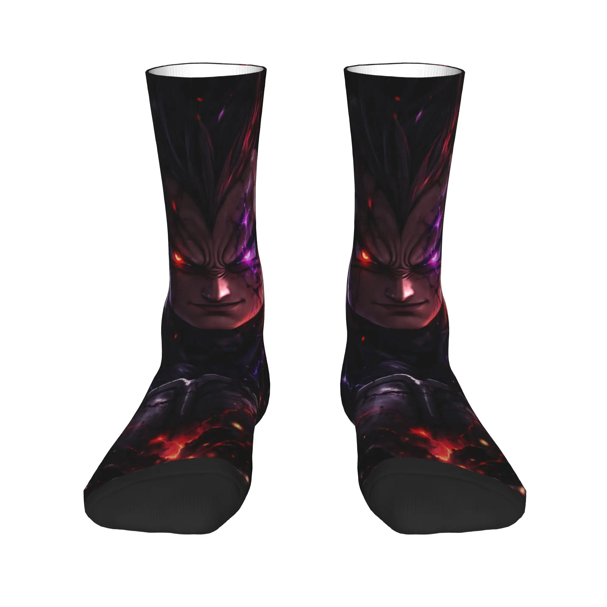 Vegeta Dark Manga Socks  Anti Bacterial Stockings Men's Medium Soft Skateboard Socks Winter Vintage Graphic Socks