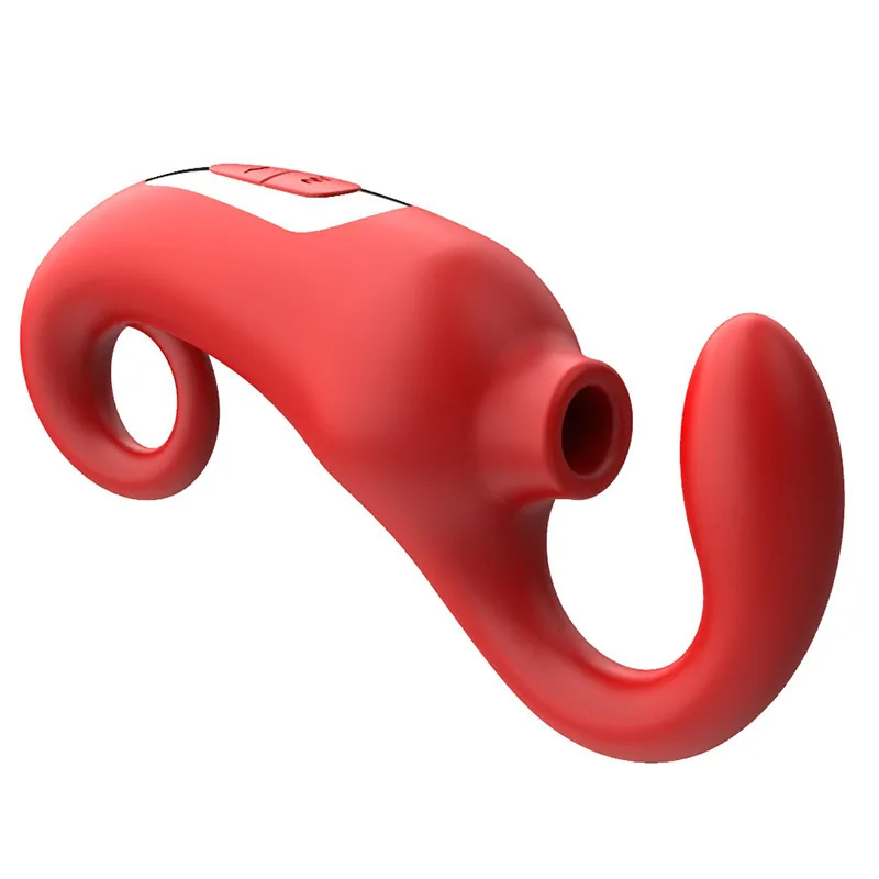 Sucking tongue licking tapping vibrator female G-spot clitoral stimulation masturbator dual massage stick adult sexual product
