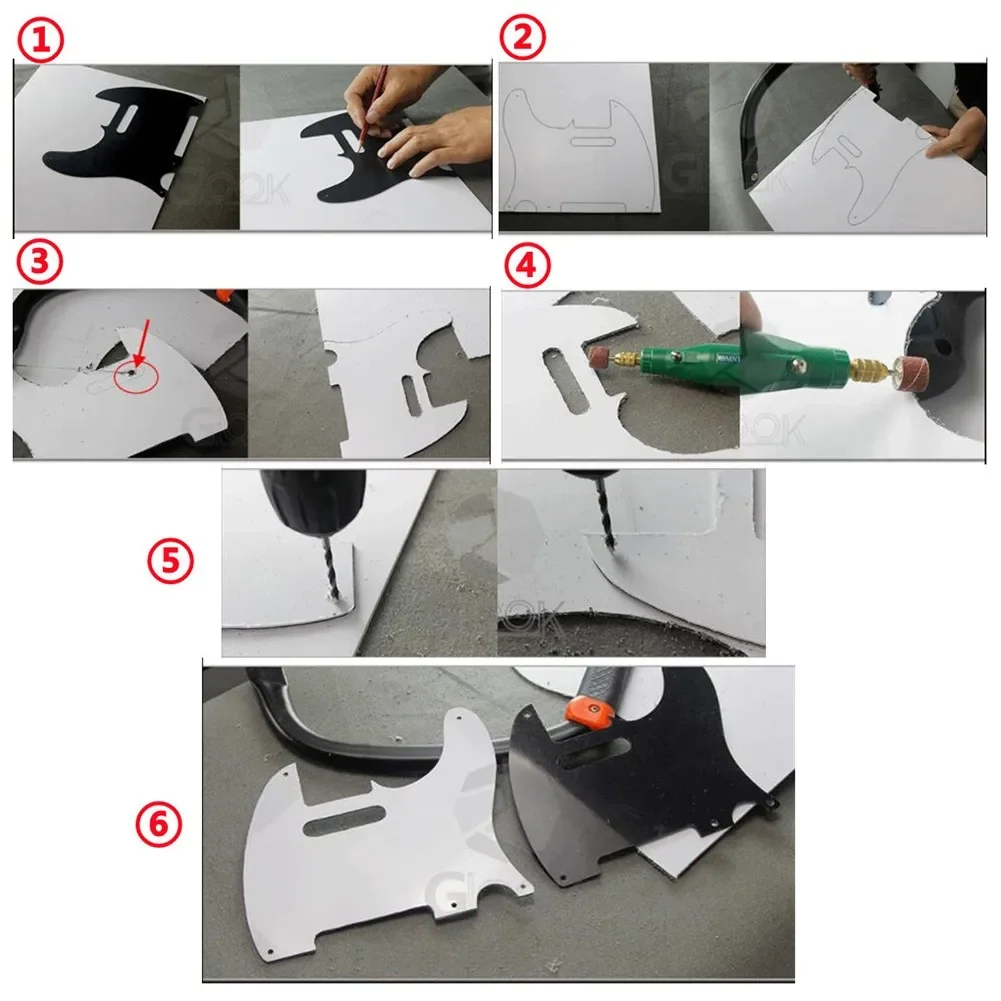 

Ply Guitar Blank Pickguard Scratchplate Sheet 3 44cm X 29cm X 2.4mm Electric Guitar Instrument Material Musical