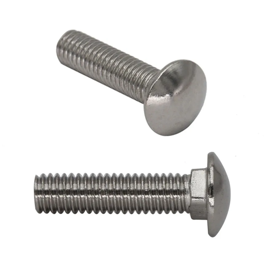 M8*12/16/20/25/30/35/40/45/50/55/60/70/80 304 Stainless Steel DIN603 Full Thread Shelf Mushroom Square Head Neck Carriage Screw