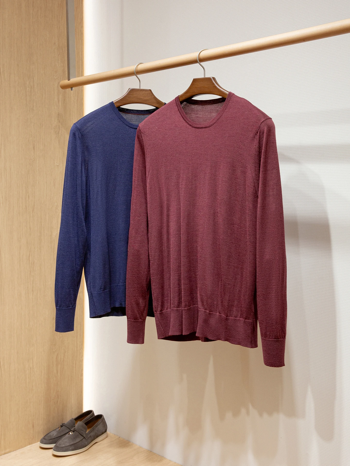 

LP pure wool men's crew neck sweater knitted sweater