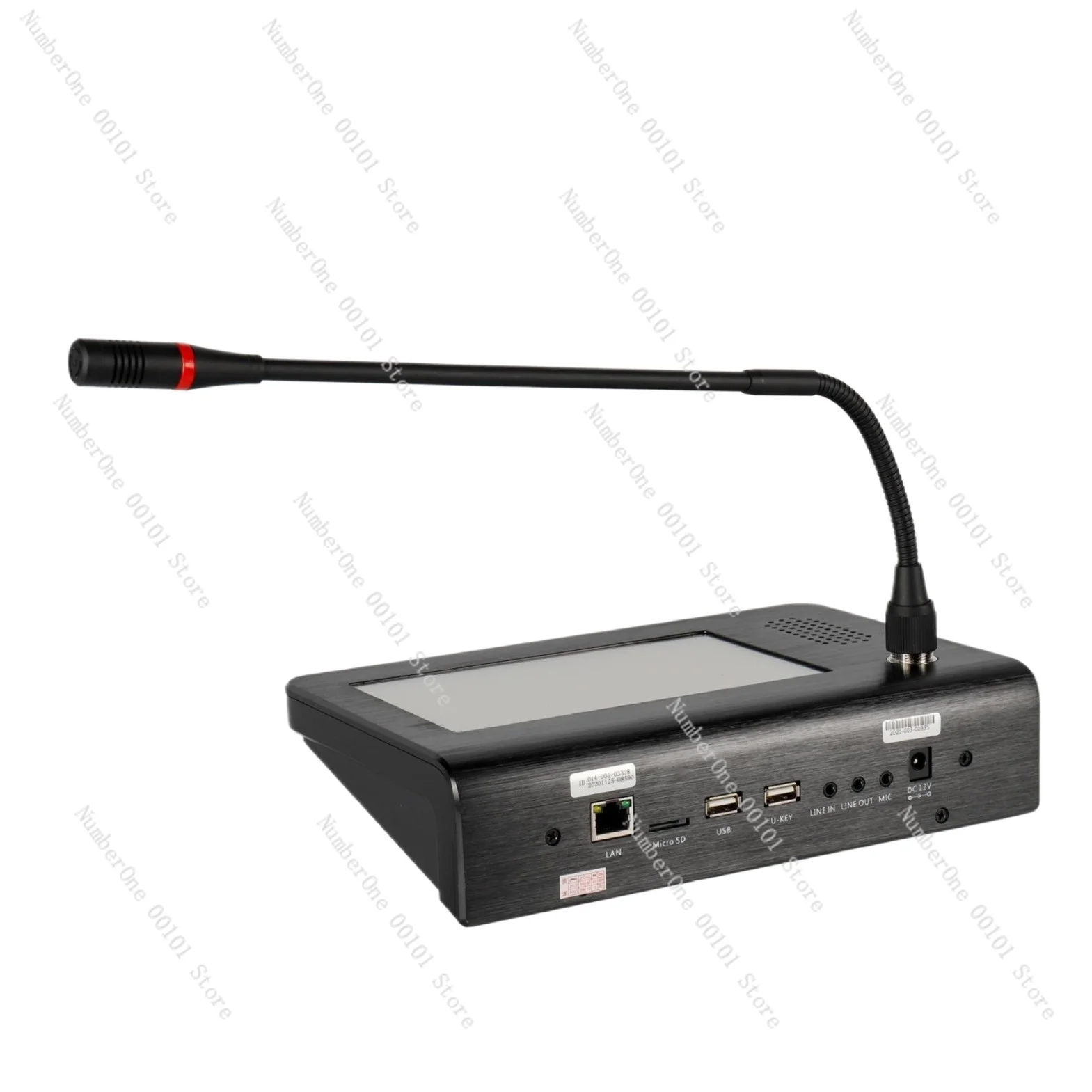 Cloud broadcast paging microphone intercom 7inch screen touch microphone campus broadcast system loudspeaker intelligent loudspe