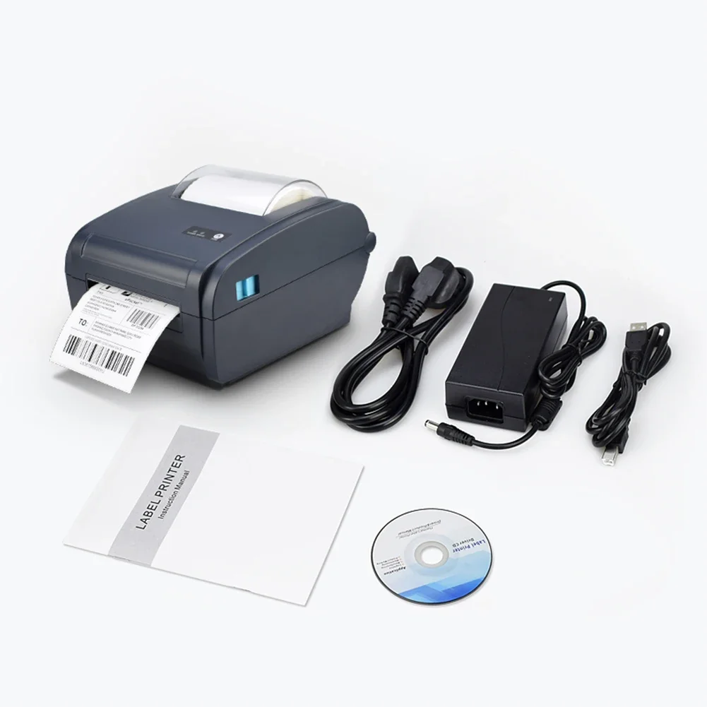 4 Inch High Speed Thermal Shipping Selfadhesive Label Barcode Printer Bill Bluetooth Desktop 110mm Label Printer Thermal Printer