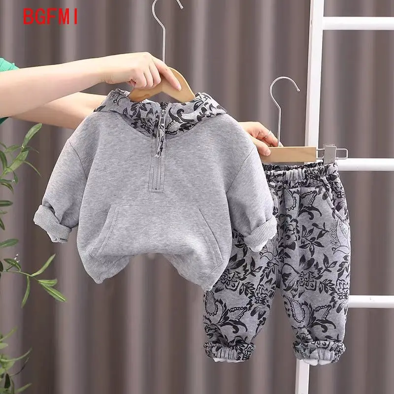 

Топы с капюшоном для маленьких мальчиков, толстовка и штаны, комплект из 2 предметов, детский повседневный спортивный костюм, корейская одежда для маленьких девочек, детский костюм