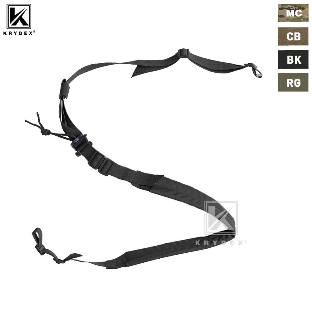 KRYDEX بندقية تكتيكية تحديد حبال واسعة مبطنة في الهواء الطلق اطلاق النار قابل للتعديل سريع فصل الأسلحة النارية واسعة مبطن 2 نقطة حزام #1