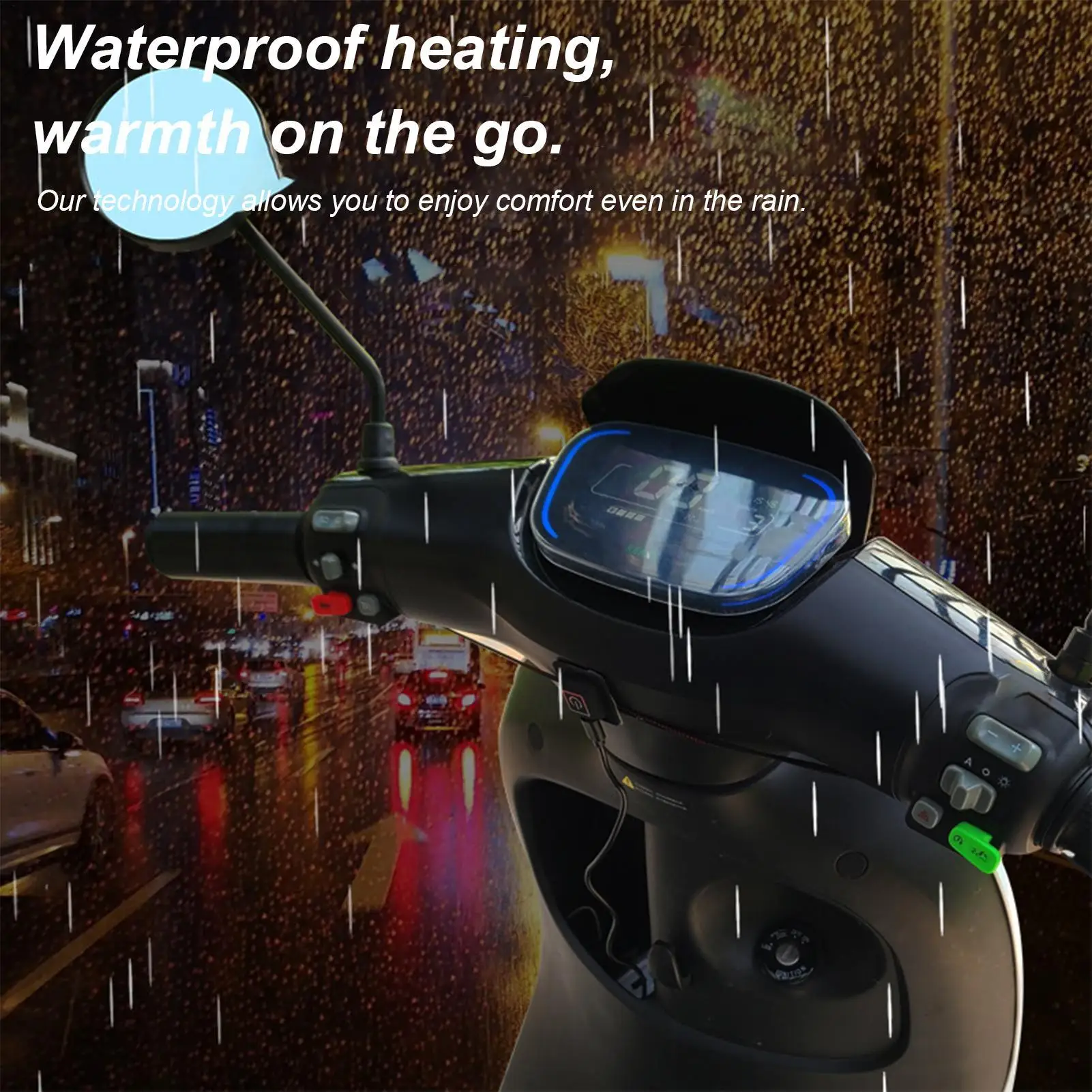 Heated Grips USB Powered 3 Temperature Settings Cycling Hand Heater Heated Handlebar Cover For Motorcycle For Winter Cold view 4