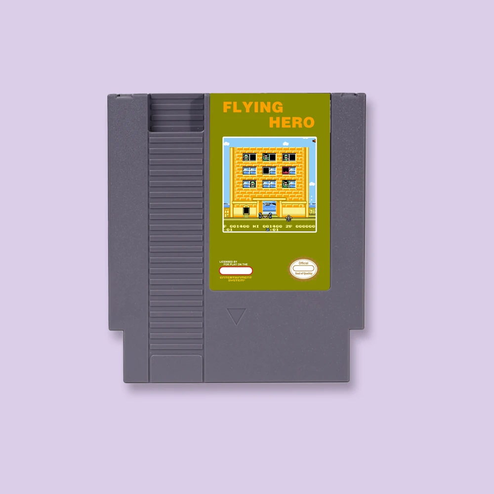 Cartuccia di gioco NES Flying Hero da 72 pin per console per videogiochi NES a 8 bit