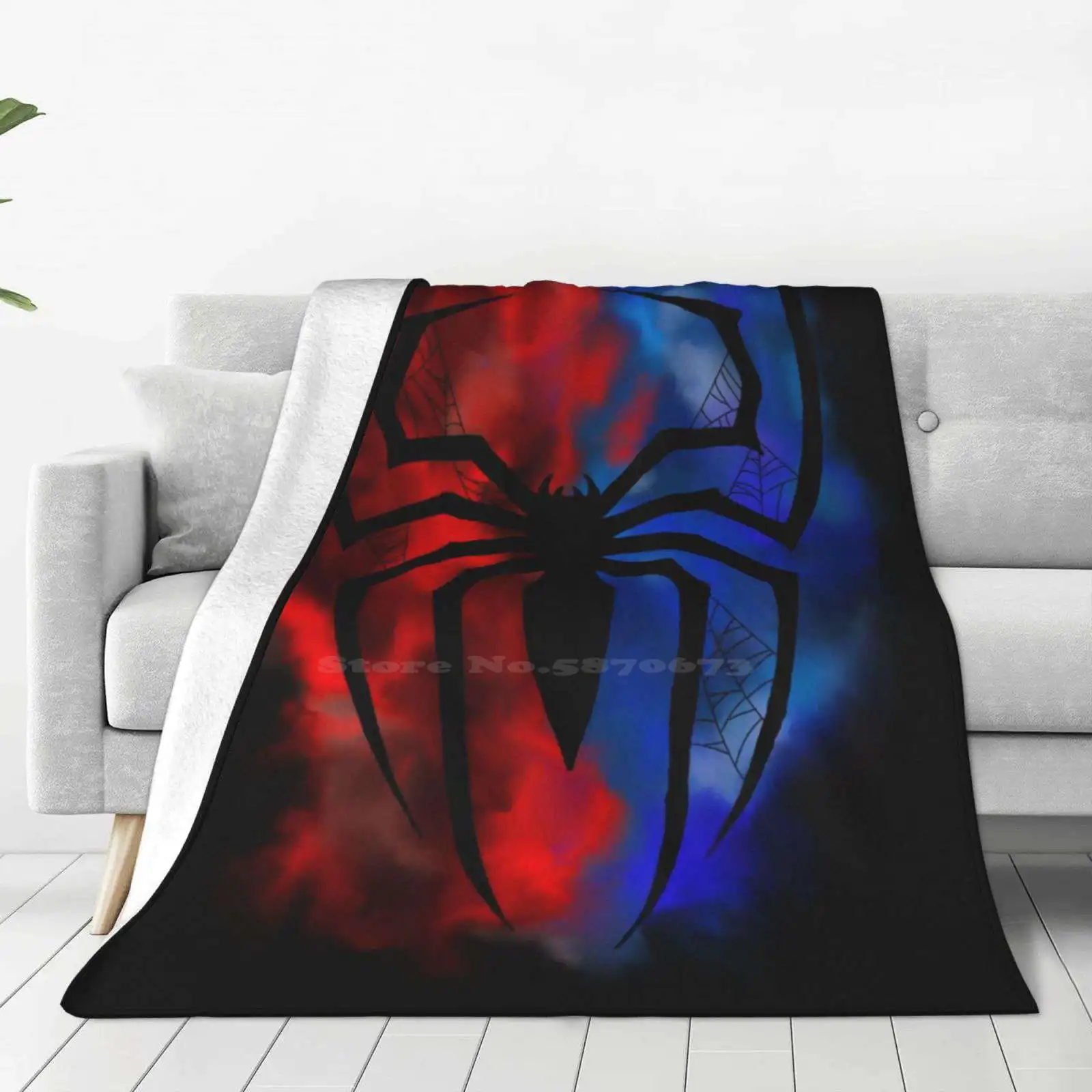 Smokey Spidey Shaggy Throw Soft Warm Blanket Sofa/Bed/Travel Love Gifts Hero Super Movie Comic Avenger