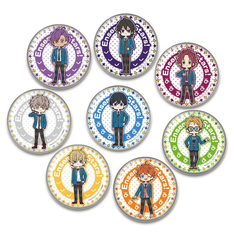 Anime Ensemble Stars SOUMA KANZAKI Brooch for Clothes Hat Backpack Round Pins Handmade Cartoon Cosplay Badges Accessorie