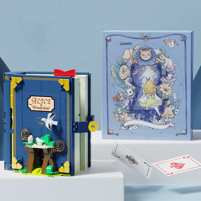 

MOC Fairy Tale Series Building Block Book Alice Princess Figure Model Ornaments Puzzle Assembling Toys Girl Christmas Gift