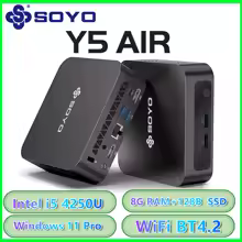 SOYO Y5 Air Mini Desktop with Intel Core i5-4250U / 8GB RAM / 128GB SSD / Windows 11 Professional