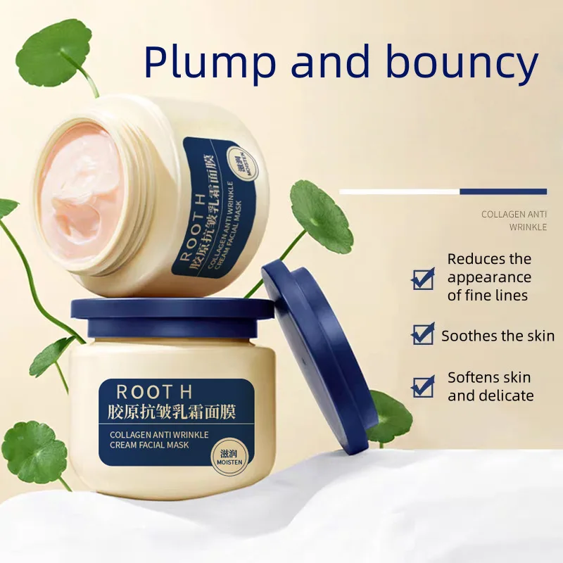 

Collagen Anti-Wrinkle Cream Mask 100g Hydrating Moisturizing Whitening Mask Sleeping Radiant Skin Firming Nourishing Face Care
