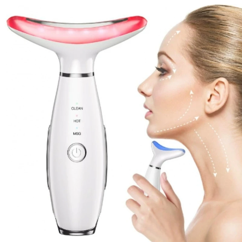 

Neck Facial Massager with Triple Thermal Therapy Effect LED Vibration for Skin Regeneration Lifting, Firming Relaxing Skin