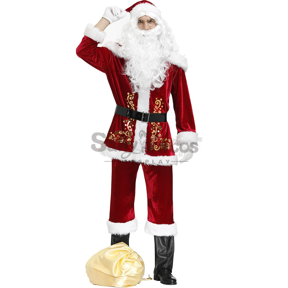 IN STOCK SanyMuCos Santa Claus Cospaly Christmas CosplaySanta Claus Dress Cospaly Outfit Comic-con Christmas\Santa Gifts