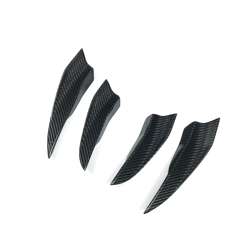 Novo oem 4 pçs carro de fibra carbono s4 frente canard para a4 a5 a6 a7 a8 b6 b7 b8 b9 b10 rs6 c7 2018 canard barbatanas