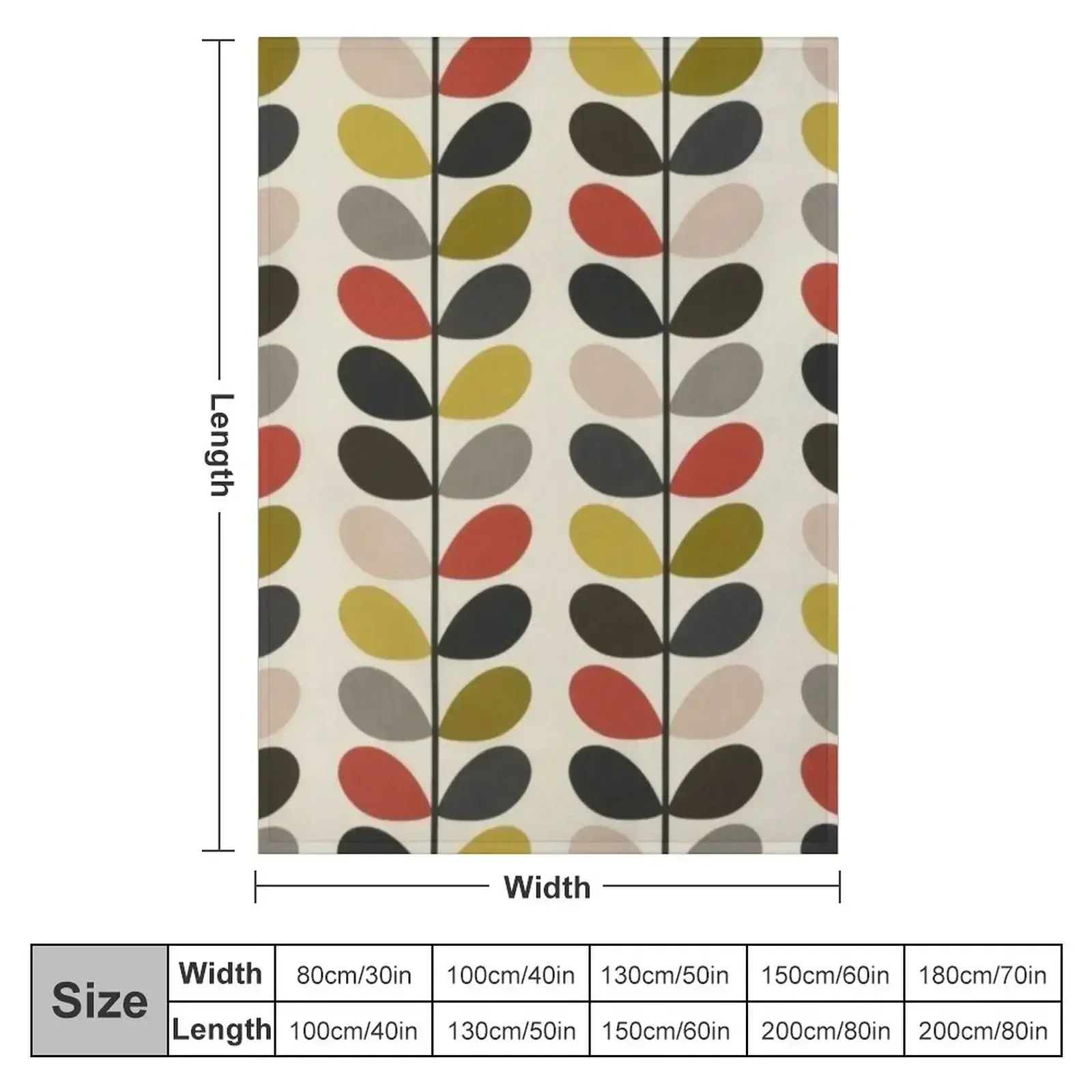 orla kiely multi stem,kiely pattern, orla kiely design,colorful multi stem ,No.2, Throw Blanket