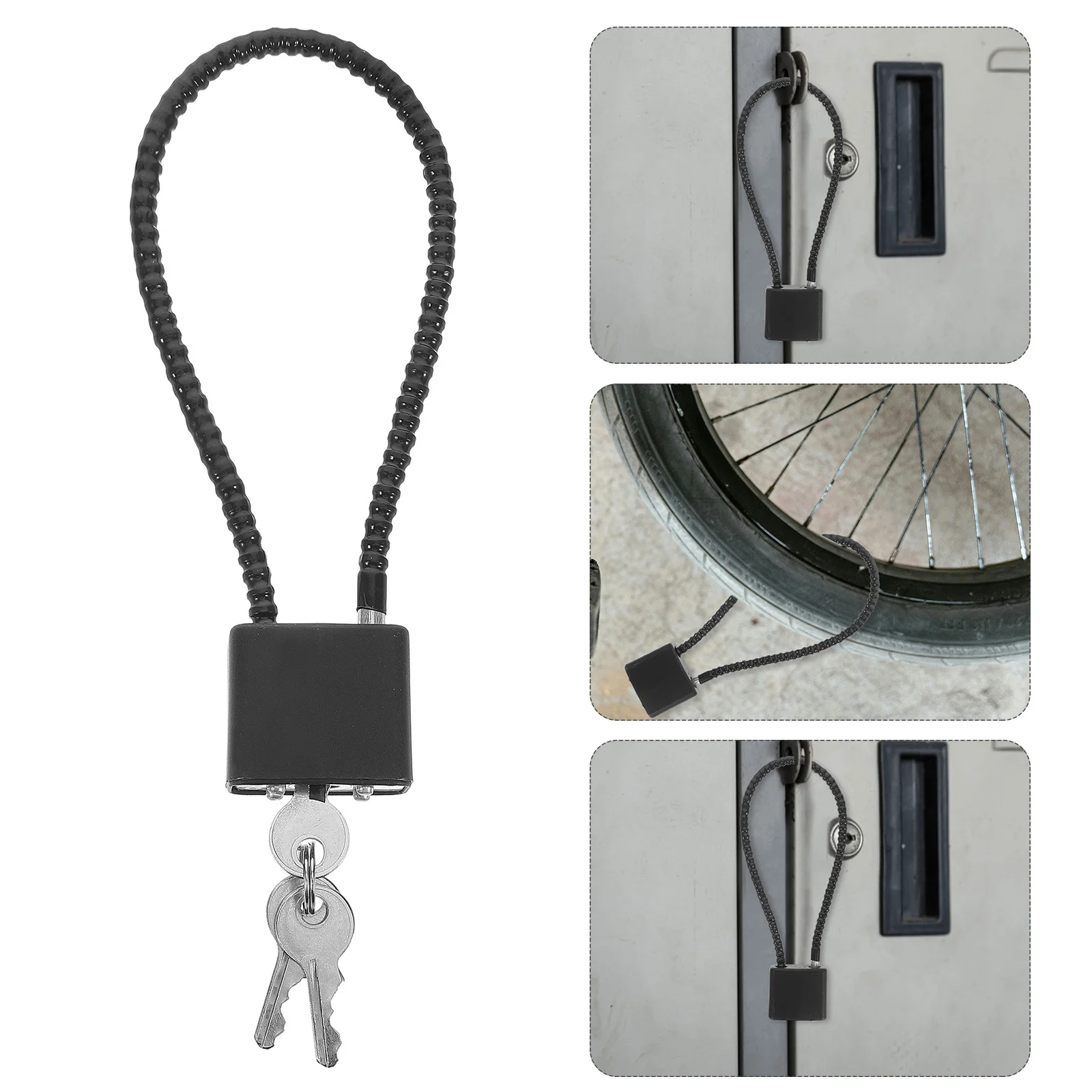 

Heavy Duty Steel Wire Padlock Portable Cable Lock Secure Key Lock for Electric Scooters Bikes Cabinets Doors Locks for Cabinets