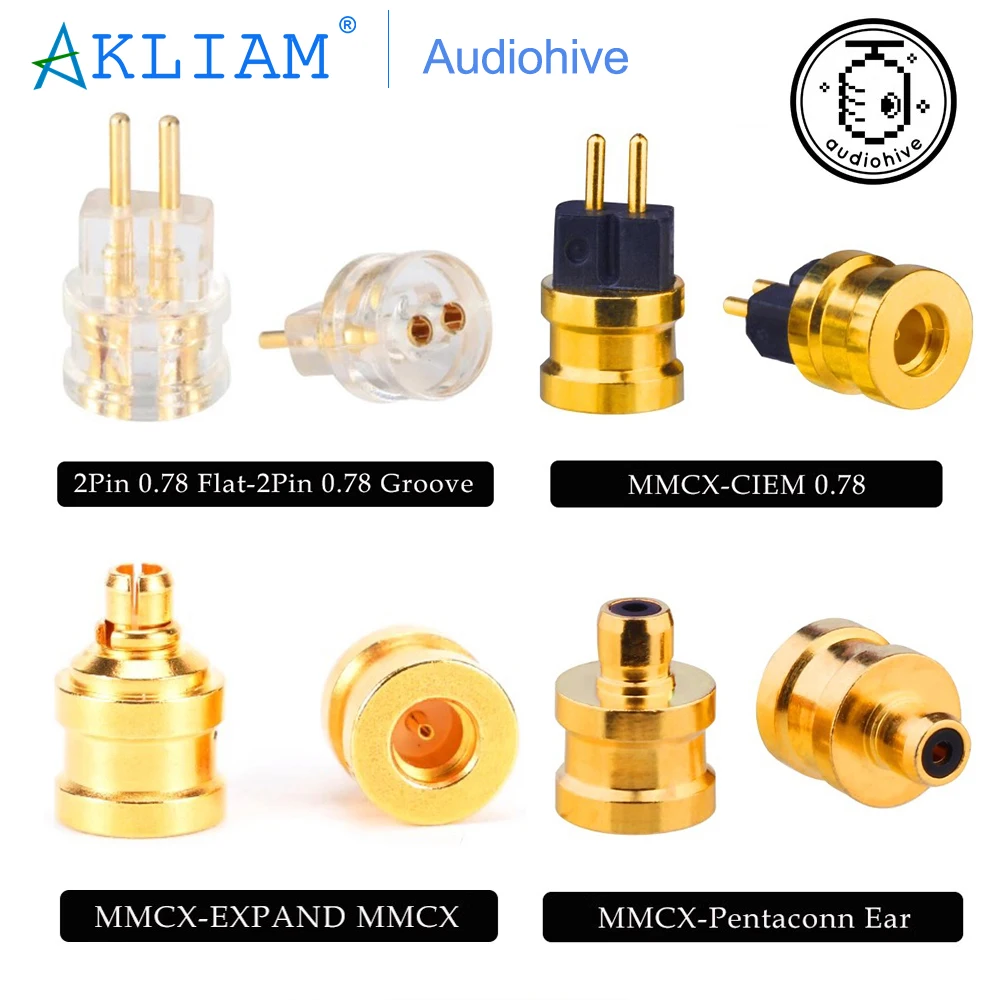 AkLIAM Audiohive MMCX to 0.78 Pin Pentaconn Ear Grooved Adapter Earphone Protector