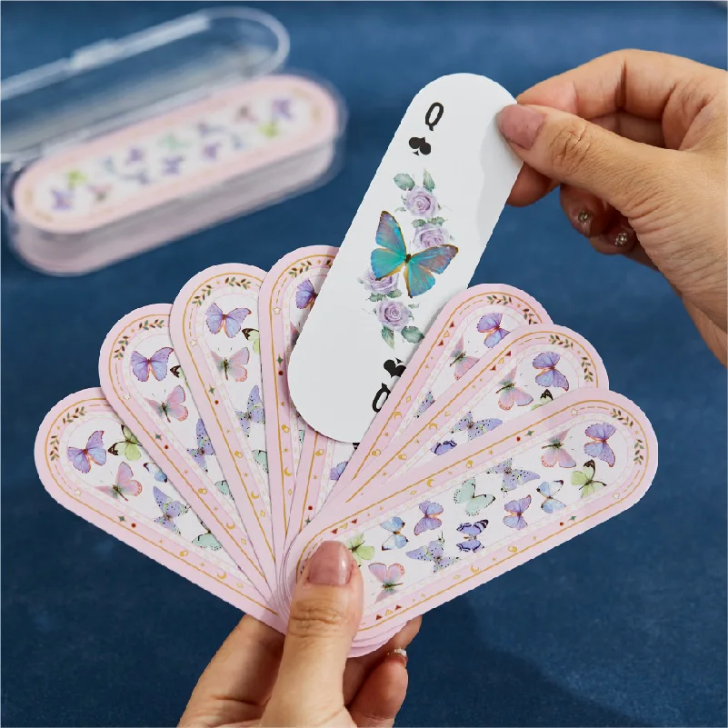 Circular and Rectangular Creative Butterfly for Mini Playing Cards Exquisite for Family Gatherings Children's Day Christmas Gift