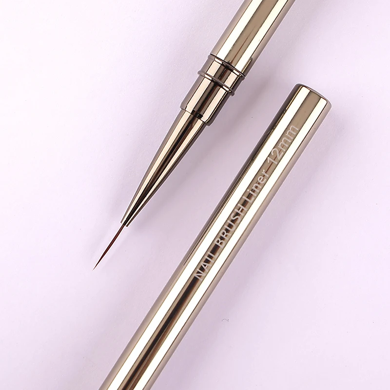 Sweet-Z 6/9/12/15/18MM Metalen Staaf Nagel Liner Nagelborstel Tekening Lijnen Streep Schilderen Bloem Handvat Nail Art Brush Nail Art Gereedschap