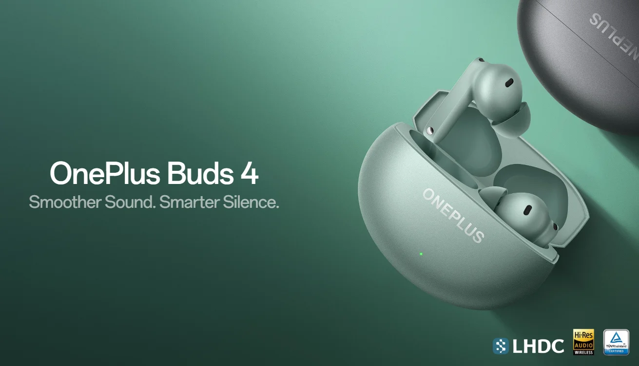 Globale Version OnePlus Buds 4 True Wireless-Ohrhörer Bis zu 55 dB Geräuschunterdrückung ANC Zwei Treiber mit zwei DACs Bluetooth 5.4 – Detail 1