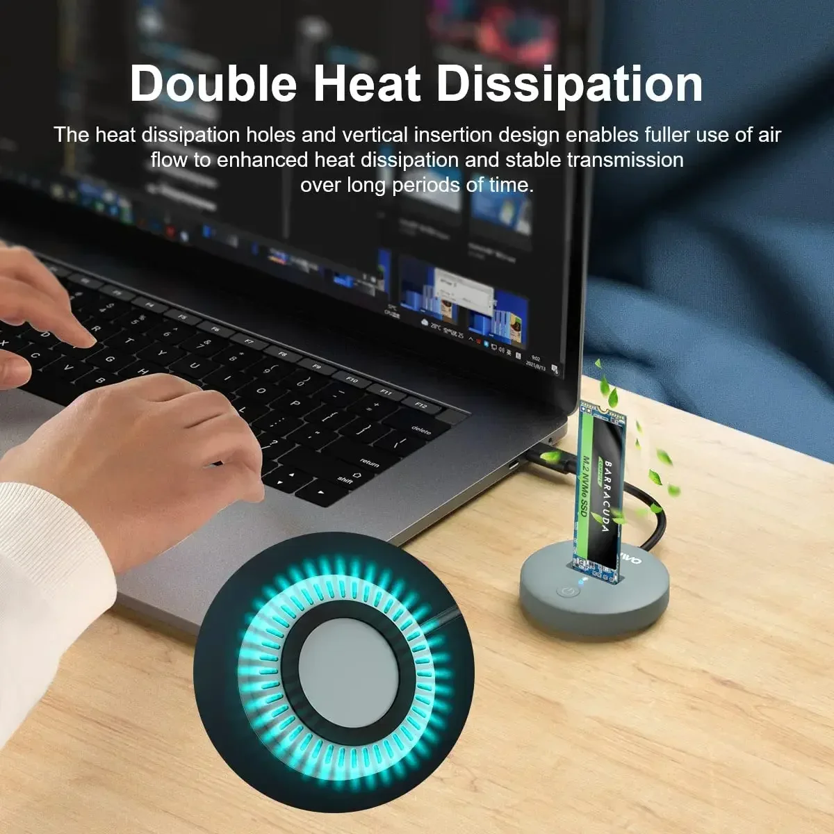 MAIWO 10Gbps NVMe SATA M.2 SSD estación de acoplamiento USB 3,2 Gen2 adaptador de unidad de estado sólido USB-C M2 NGFF NVMe caja de disco duro para PC