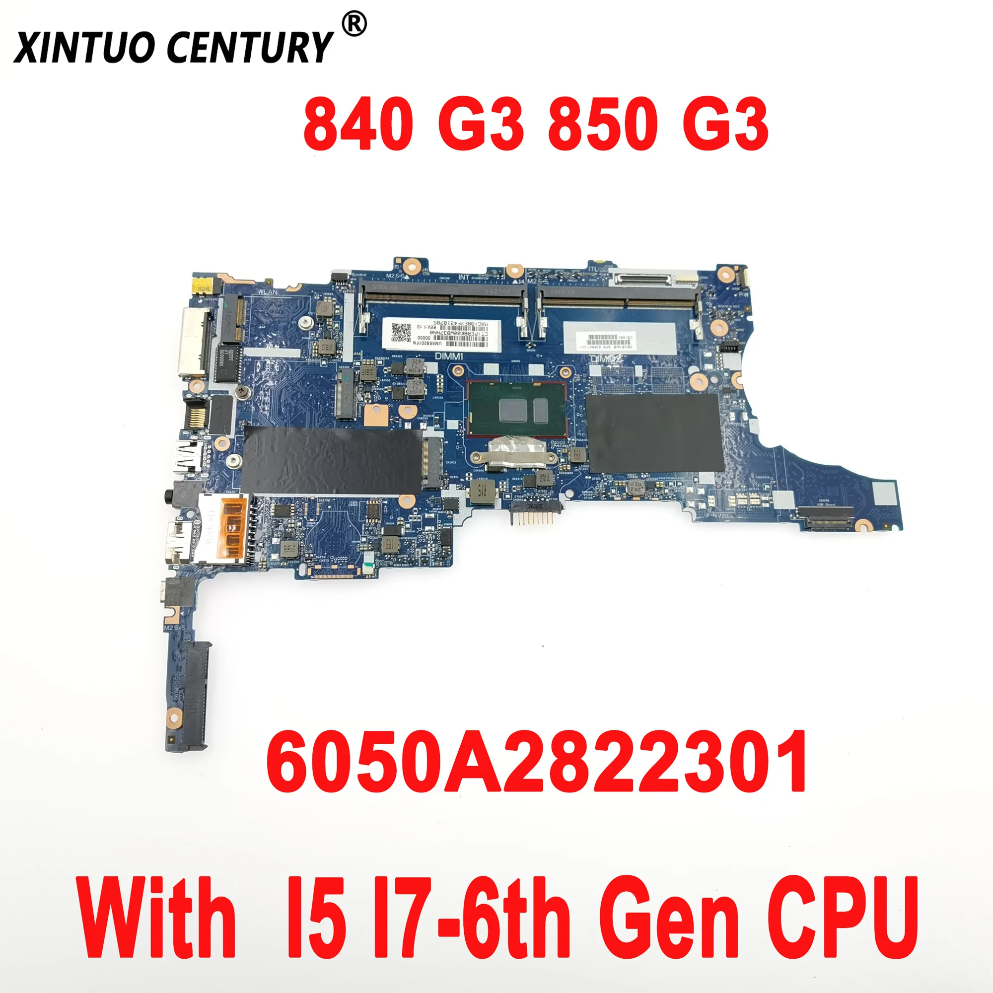 

6050A2822301 Original Motherboard for HP Elitebook 840 G3 850 G3 Laptop Motherboard with I5 I7-6th Gen CPU DDR4 100% Test Work