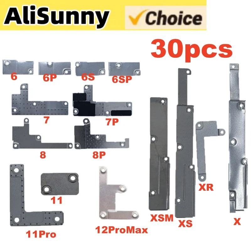 30pcs Battery FPC inner Metal for iphone 6 6S Plus 7 8 X XS Max XR