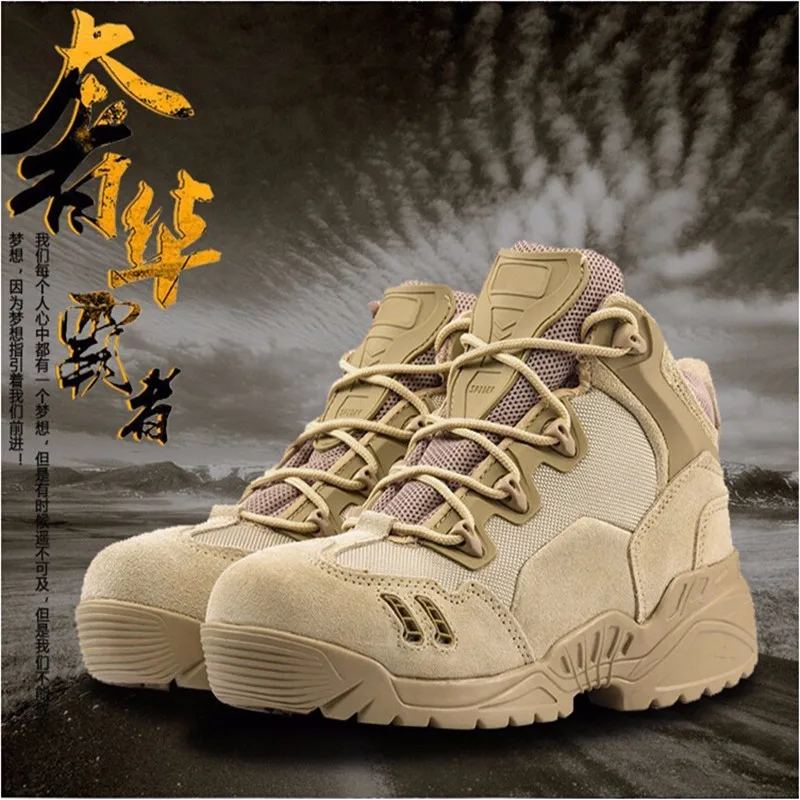 Waterproof outdoor army Tactical Men Military Boots Top Quality Delta Desert Combat Boots Shoes Breathable Climbing sneaker