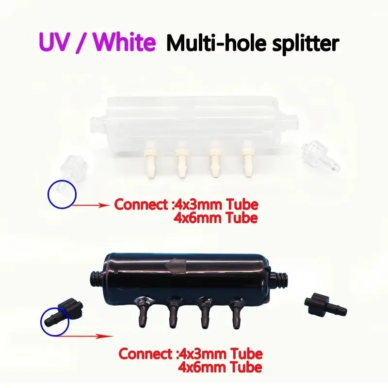 XP600 I3200 2PCS Ink Circulation Splitter Buffer White Ink Circulation Splitter system For XP600/4720/I3200 UV DTF DTG Printer