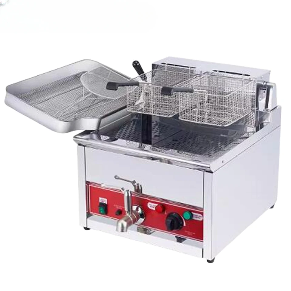 Commercial Deep Fryer with Basket, 5000W 20L, Detachable Large Capacity Countertop Electric Oil Fryer with Temperature Control