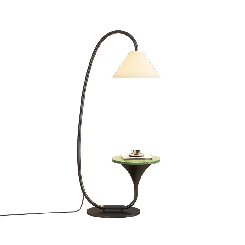 

Modern light luxury walnut floor lamp, living room sofa edge, bedroom ornament