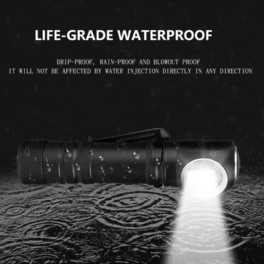 Powerful XHP50 LED Head Flashlight Headlamp Multifunctional Flashlight+Headlight Rechargeable Torch Waterproof Head Lamp