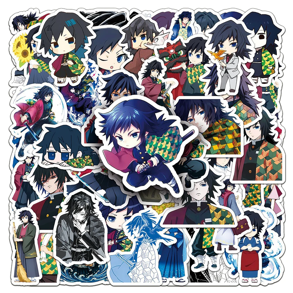 10/30/50pcs Tomioka Giyuu Anime Demon Slayer Stickers Kawaii Cartoon Sticker Stationery Phone Guitar Cute Graffiti Decals Decor