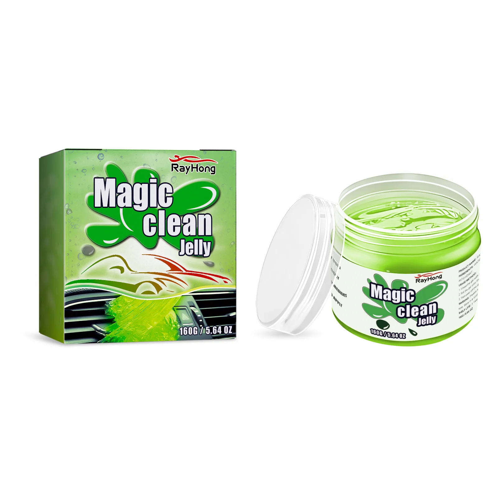 Car Green Cleaning Gel Car Interior Seat Wash-Free Refurbished Cleaning To Remove Dirt And Dust Portable Decontamination Remover