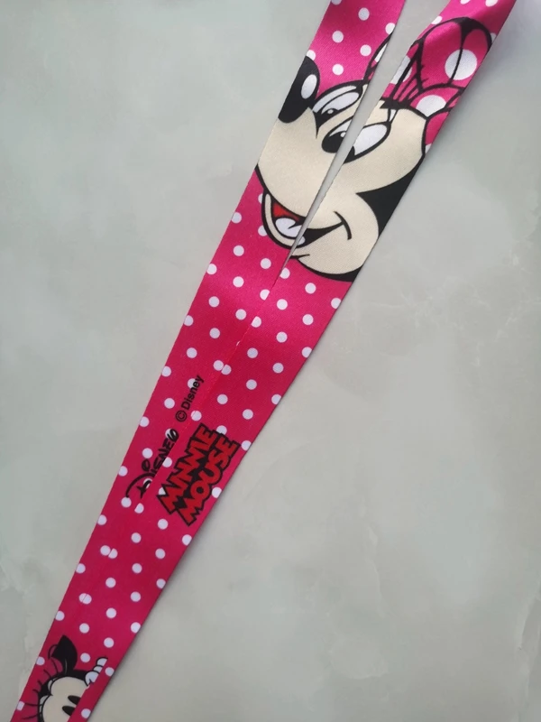 New 1 pcs Disney minnie  Lanyards Keys Neck Strap For Card Badge Key Chain Lanyard Key Holder DIY Hang Rope Keyrings