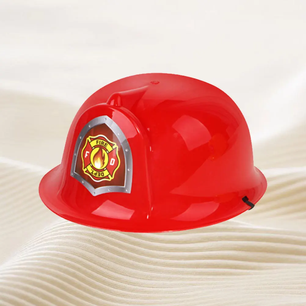 

12-шт пожарная шляпа красная регулируемая пластиковая обучающая конструкция ролевая игра безопасность для детей творческое обучение