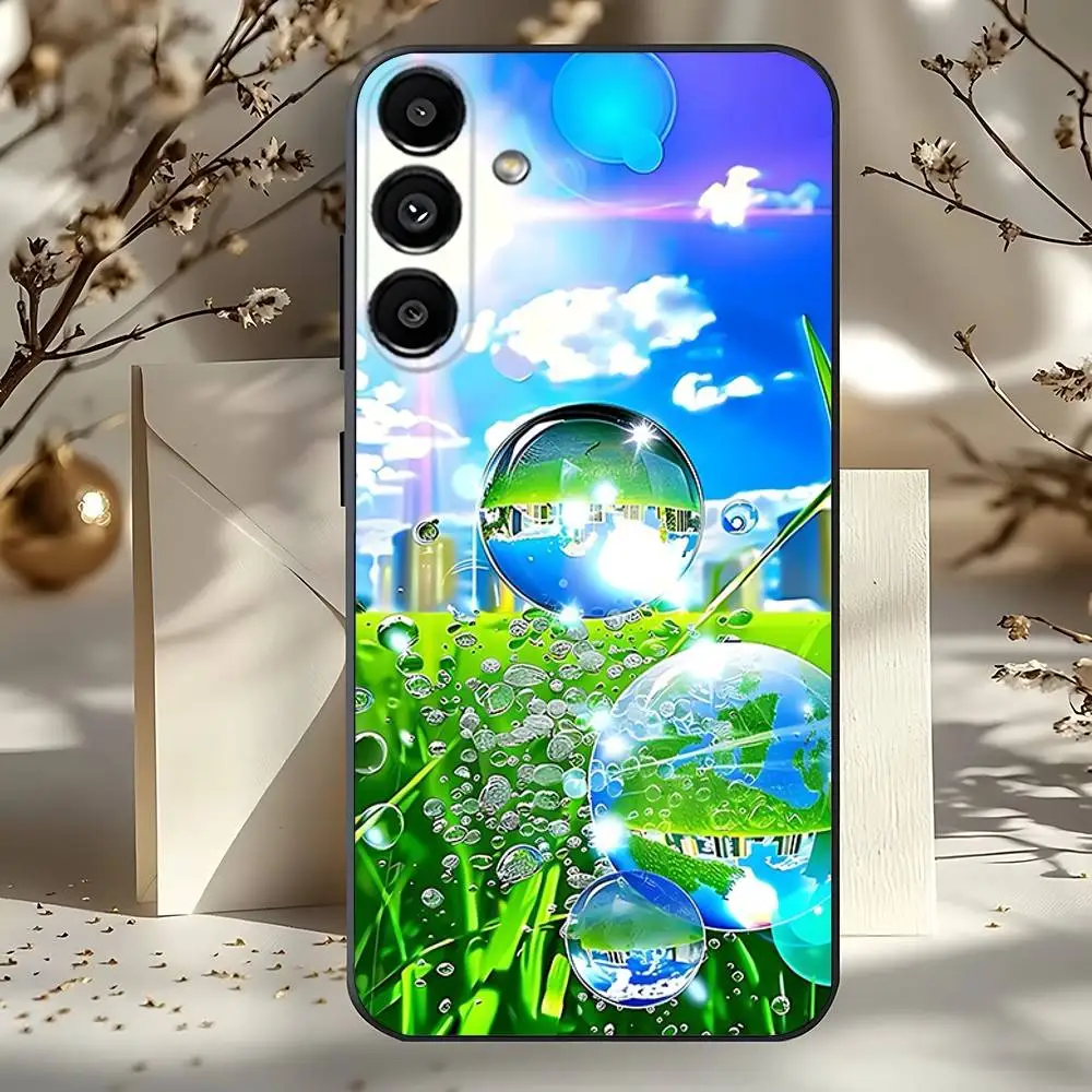 Frutiger Aero blue style Phone Case Silicone Soft For Samsung  Galaxy A73,31,32,72,41,53,52,71,22,5G,Note,J7,8,9