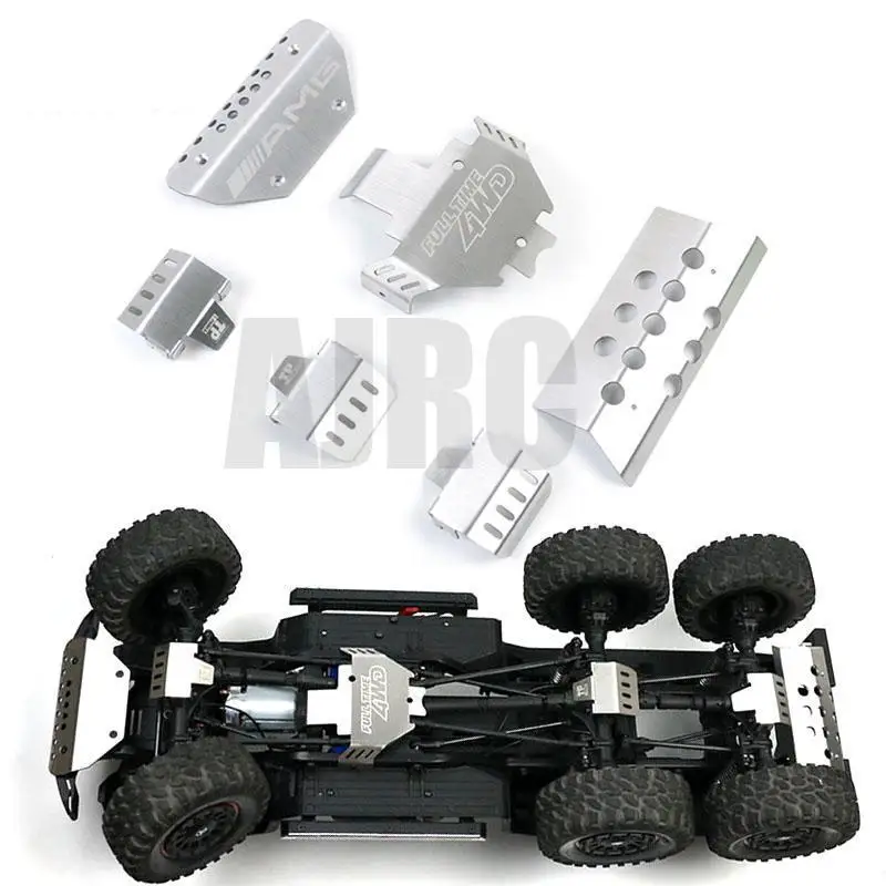 Placa de deslizamiento de protección de armadura de chasis de parachoques de Metal de coche Rc para Traxxas Trx-4 G500 Trx-6 G63 88096-4 opción de actualización
