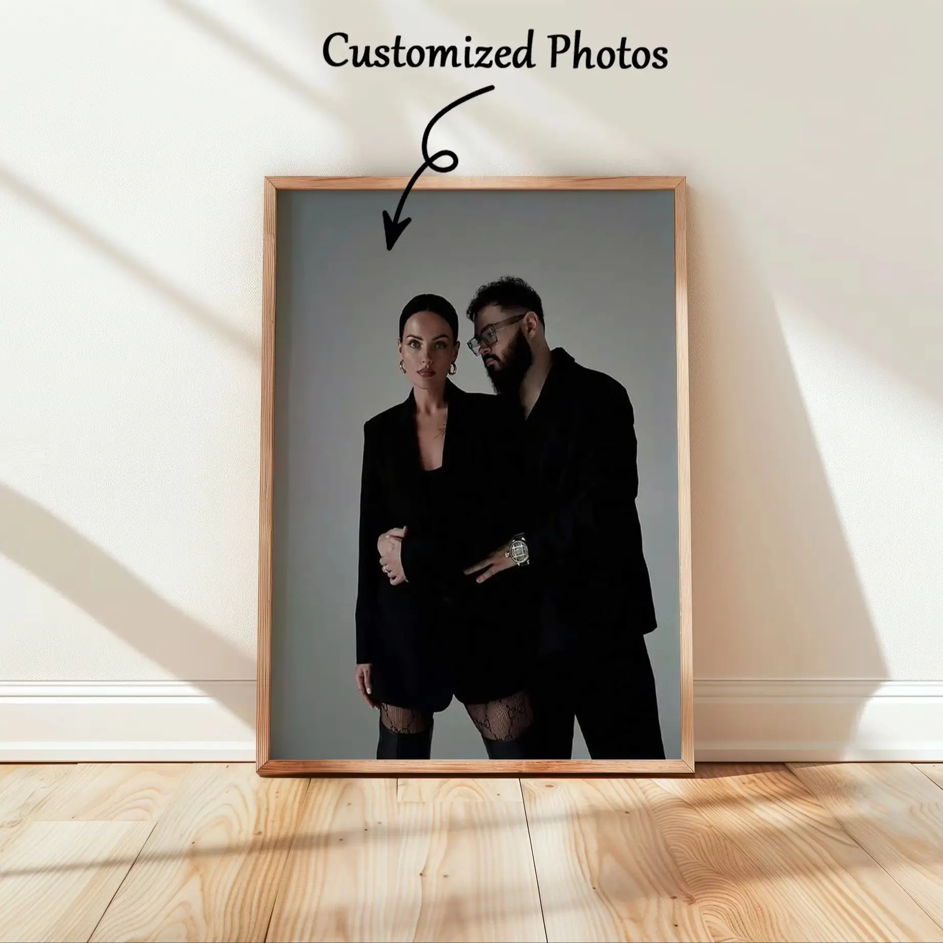 1PC Custom Photo Canvas Unframed Fabric Poster for Couples, Custom Keepsake Wall Mural, Anniversary Gift & Entryway Wall Decor