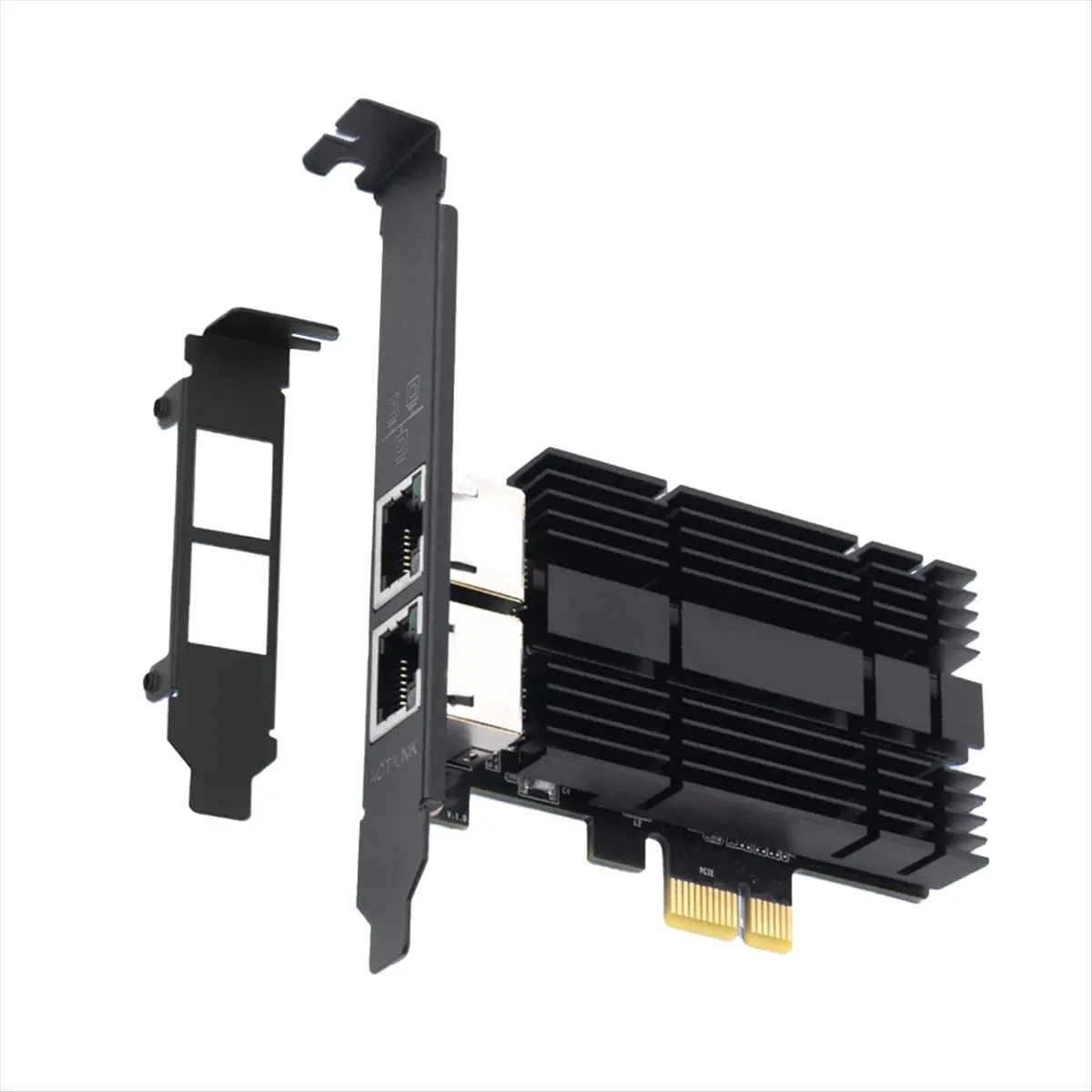 A49T 2.5G PCIE to RJ45 Network Card I226 Chipset Gigabit Ethernet Dual Ports 100/1000/2500Mbps Network Adapter for PC