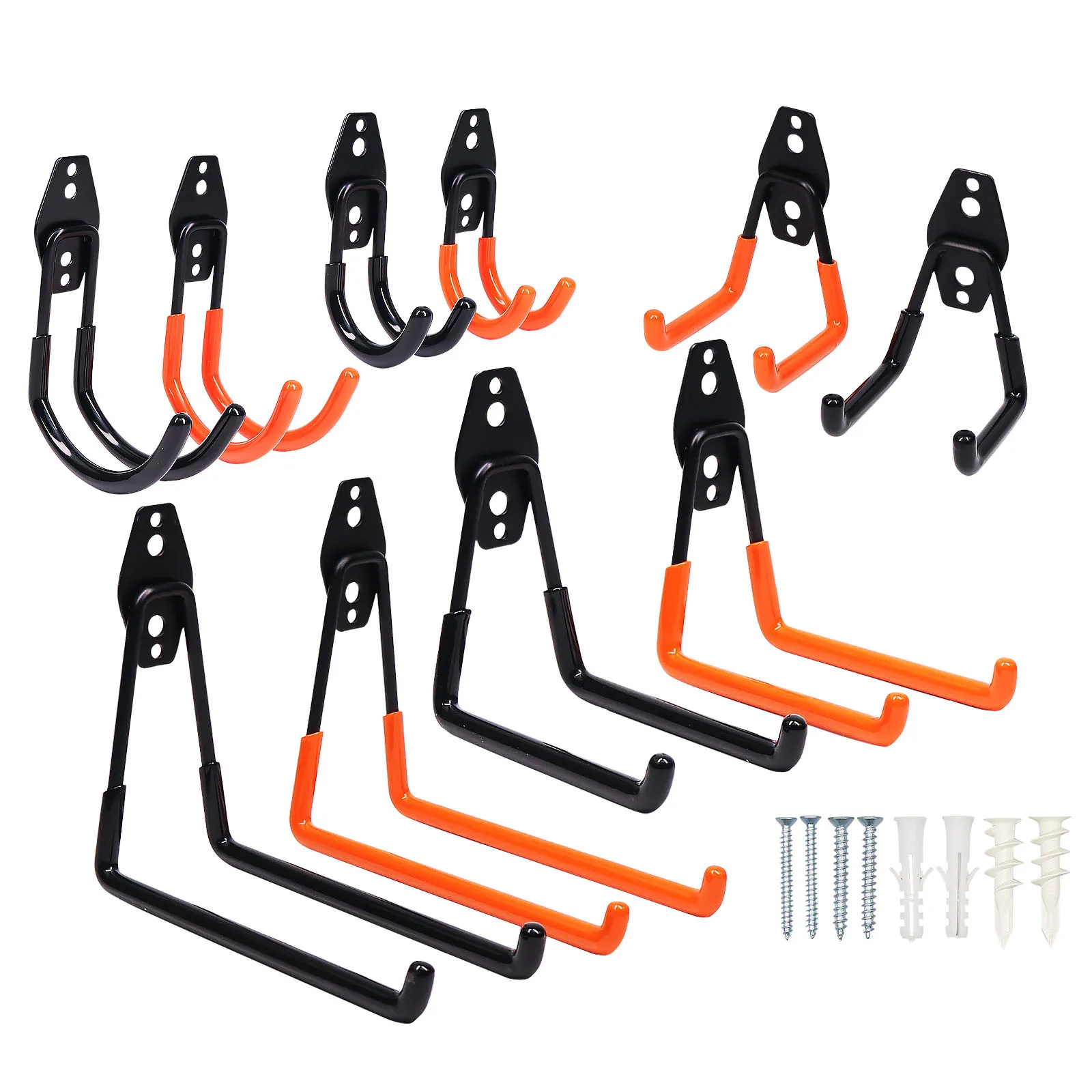 Bicycle Metal Storage Hook Garage Storage Hooks Multifunctional Wall-Mounted Strong Load-Bearing Garden Tool Organizer for Home