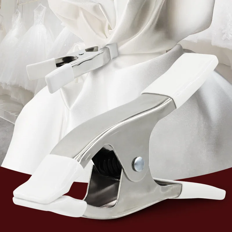 4pcs Quick Fixing 6 Inch Heavy Duty Metal A Clip Spring Clamp For Photography Wedding Dress Waist Tail