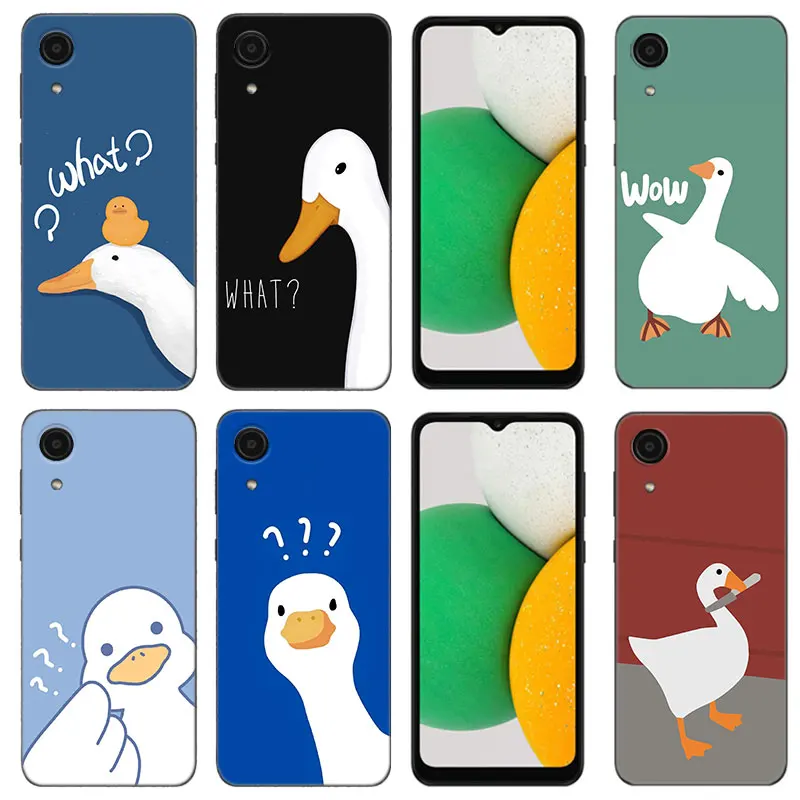 Чехол для телефона Cute Duck Goose Game для Samsung Galaxy A01 Core A04E A04S A05S M04 4G A02 A03 A10 M40 S A06 A10E M10 M11 M12 M22 M42