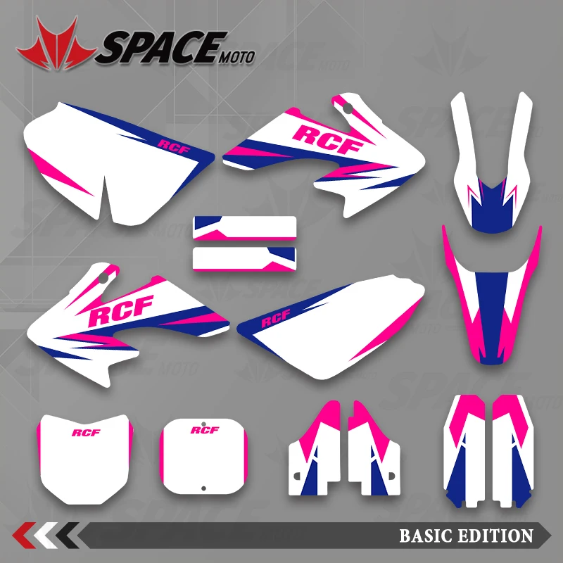 

Наклейки SPACE Custom Motorcycle Graphics Background Decal для HONDA CRF50 CRF 2000 2001-2012 CRF50 2013 2014 2015-2021, комплекты наклеек 01